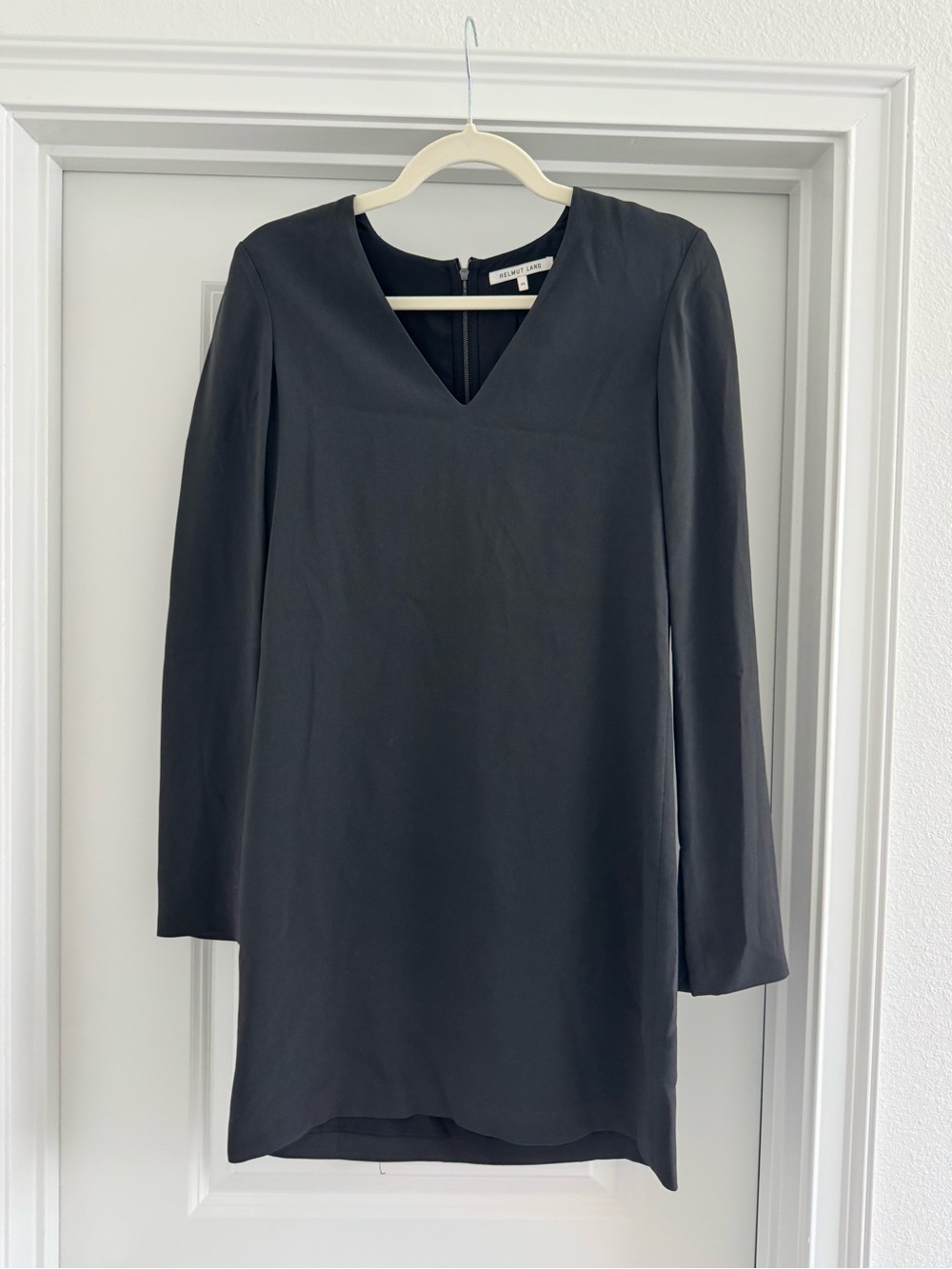 Helmut Lang V-Neck Long Sleeve Dress (Size XS)